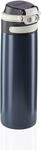 Thermoflasche LEIFHEIT "Flip", blau (dunkelblau), H:25cm, Edelstahl,...