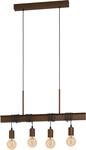 EGLO H&auml;ngeleuchte "TOWNSHEND 4 Deckenlampe, Stahl, Vintage, E27, Esszimmerlampe,