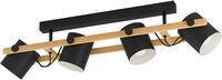EGLO Deckenleuchte "HORNWOOD Deckenlampe, Stahl und Holz, E27, Vintage, Flurlampe,