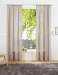 Vorhang "Lanea" Gr. 1, beige (sand), B:135cm H:145cm, Baumwolle, Polyester, LEGER