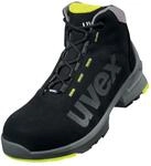 Sicherheitsschuh UVEX "1 Schn&uuml;rstiefel" Gr. 39, schwarz (schwarz, lime), 39,