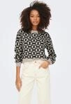 Rundhalspullover ONLY "ONLGEO LIFE L/S PULLOVER KNT", Damen, Gr. S, beige (oatmeal