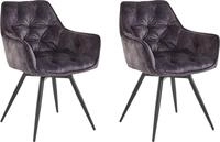 Esszimmerstuhl HELA "Mara", grau (anthrazit, schwarz), B:59cm H:83cm T:62cm,...