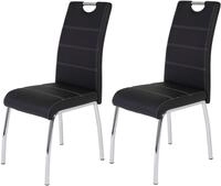 Stuhl HELA "Susi", schwarz (schwarz, silberfarben), B:44cm H:98cm T:61cm, 97%