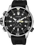 Taucheruhr CITIZEN "Promaster Eco-Drive Aqualand 200m", schwarz (schwarz, schwarz),