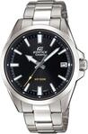 Quarzuhr CASIO EDIFICE, silber (schwarz, silberfarben, schwarz), Armbanduhren,