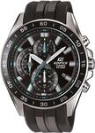 Chronograph CASIO EDIFICE, schwarz (schwarz, t&uuml;rkis), Armbanduhren, Herren,