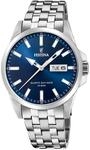 Quarzuhr FESTINA, silber (silberfarben, blau), Armbanduhren, Herren, Quarzuhr,
