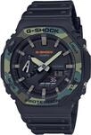Chronograph CASIO G-SHOCK, schwarz (schwarz, dunkelgr&uuml;n), Armbanduhren, Herren,