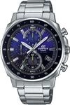 Chronograph CASIO EDIFICE, blau (silberfarben, blau), Armbanduhren, Herren,