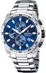 Chronograph FESTINA "Chronograph Sport", silber (silberfarben, blau), Armbanduhren,