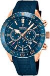 Chronograph FESTINA "Keramik Kollektion", rosa (blau, ros&eacute;goldfarben), Armbanduhren,