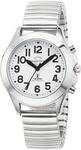 Funkuhr MASTER TIME "Sprechende Funkuhr", silber (silberfarben), Armbanduhren, Damen,