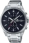 Chronograph CASIO EDIFICE, silber (schwarz, silberfarben), Armbanduhren, Herren,