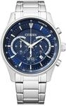 Chronograph CITIZEN, silber (silberfarben, dunkelblau, dunkelblau), Armbanduhren,