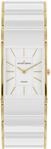 Keramikuhr JACQUES LEMANS "Dublin", gold (wei&szlig;, goldfarben), Armbanduhren, Damen,