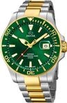 Quarzuhr JAGUAR "Diver", silber (silberfarben, goldfarben, gr&uuml;n), Armbanduhren,