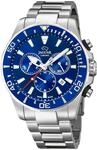 Chronograph JAGUAR, silber (silberfarben, blau), Armbanduhren, Herren, Chronograph,