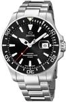 Quarzuhr JAGUAR "Diver", silber (silberfarben, schwarz), Armbanduhren, Herren,