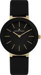 Quarzuhr JACQUES LEMANS "Monaco", schwarz (schwarz, goldfarben), Armbanduhren, Damen,