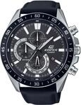 Chronograph CASIO EDIFICE, schwarz (schwarz, schwarz), Armbanduhren, Herren,
