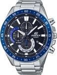 Chronograph CASIO EDIFICE, silber (dunkelblau, schwarz, edelstahlfarben),