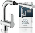 Waschtischarmatur SCH&Uuml;TTE "LONDON", silber (chrom), B:5,5cm H:19,6cm, Messing,