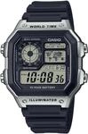 Chronograph, schwarz (schwarz, silberfarben), CASIO TIMELESS COLLECTION,