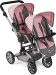 Puppen-Zwillingsbuggy CHIC2000 "Linus Duo", rosa (melange grau, rosa), Puppenwagen,