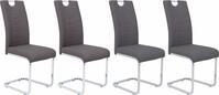 Freischwinger HELA "Ruby", grau (grau, silberfarben), B:44cm H:104cm T:57,5cm,