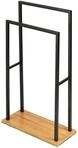 Handtuchst&auml;nder WENKO "Bambusa", schwarz (schwarz, natur), B:46cm H:20cm...