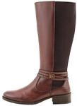 Weitschaftstiefel SHEEGO, Damen, Gr. 40, XXL-Schaft, braun (dunkelbraun), Glattleder,