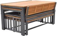 Garten-Essgruppe MERXX "Milos", braun (grafit, braun, braun, grafit), Polyester,