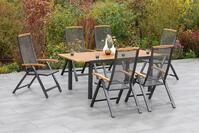 Garten-Essgruppe MERXX "Tilos", grau (grafit, dunkelgrau), B:60cm H:116cm T:73cm,