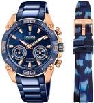 Chronograph FESTINA "Chrono Bike 2021 - Special Edition Connected", blau (blau,