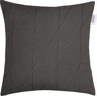 Dekokissen "Across", grau (anthrazit, unifarben), B:45cm L:45cm, Baumwolle, Leinen,