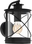 EGLO Wandleuchte "Hilburn Au&szlig;en-Wandlampe, Au&szlig;enleuchte, schwarz, E27, IP44,