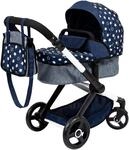 Kombi-Puppenwagen BAYER "Xeo", blau (sterne blau), Puppenwagen, KinderB:37cm H:73cm