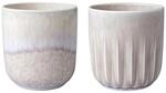 Becher "Becher Set Perlemor 290 ml 2er Set beige", beige, 2 tlg., Porzellan, LIKE. BY