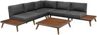 Gartenlounge-Set MERXX "Athen", grau (grau, braun), Obermaterial: 100% Polyester.