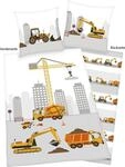 Kinderbettw&auml;sche "Baustelle", bunt, B/L: 135cm x 200cm, 1 Stk., 1 Stk., Renforc&eacute;,