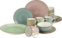 Kombiservice CREATABLE "Geschirr-Set Samba", bunt, 16 Stk., Porzellan, Geschirr-Sets,