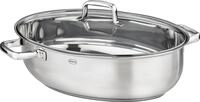 Br&auml;ter R&Ouml;SLE "MOMENTS mit Glasdeckel", silberfarben, B:33cm H:19,5cm L:40,5cm,