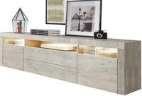 Lowboard BORCHARDT M&Ouml;BEL "Santa F&eacute;, TV-Schrank 166 cm breit", grau (beton, optik),