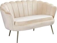 2-Sitzer SALESFEVER "Clam Komfort-Duo-Sitz", beige, B:136cm H:78cm T:76cm,