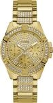 Multifunktionsuhr GUESS "LADY FRONTIER", gold (goldfarben), Armbanduhren, Damen,