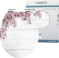 WC-Sitz SCH&Uuml;TTE "Flowers&Wood", rosa (wei&szlig;, ros&eacute;), B:370cm H:4cm L:430cm, MDF -