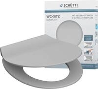 WC-Sitz SCH&Uuml;TTE "SLIM", grau, B:380cm L:456cm, Duroplast, WC-Sitze, WC-Sitz,