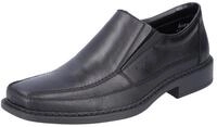Slipper RIEKER, Herren, Gr. 44, schwarz, Leder, Synthetik, Schuhe Slipper,