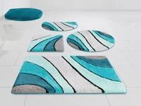 Badematte OTTO HOME "Josie, Badvorleger, Badezimmer Teppich" Gr. 12, blau (petrol),